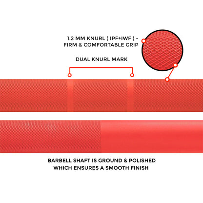 Multipurpose Men’s Cerakote (Red) Barbell (1500 lbs)