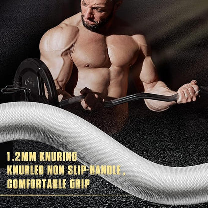 Olympic Curl EZ Barbell, 4Feet 10kg, all chromed coating, for men and women